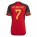 Belgien De Bruyne 7 VM 2022 Hjemmebanetrøje